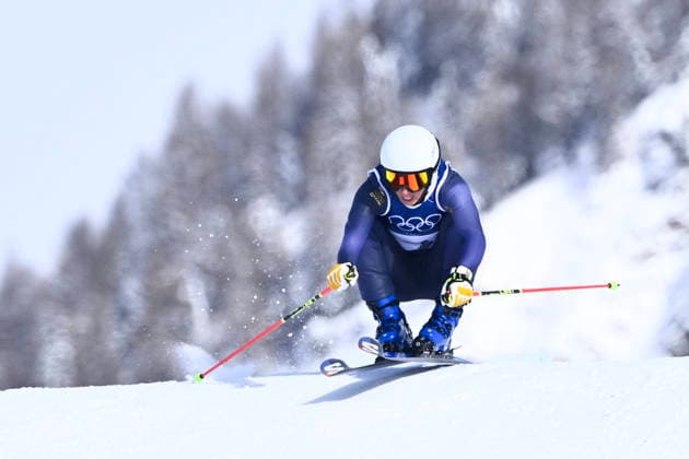 LIVIGNO, ITALIEN 20260218 Sveriges Sandra Näslund under damernas träning i skicross, Snow Park i Livigno, Italien under vinter-OS. *** Bilden ingar i SPORTPAKET. För övriga BETALBILD *** LIVIGNO ITALIEN x10080x *** LIVIGNO, ITALY 20260218 Swedens Sandra Näslund during the womens skicross training, Snow Park in Livigno, Italy during the Winter Olympics The picture is in the SPORT PACKAGE For others PAYPICTURE LIVIGNO ITALY x10080x  Copyright: xFredrikxSandberg TTx OS 2026 SKICROSS TRÄNING
