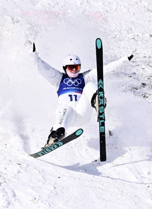 2026 WINTER Olympic Games, Olympische Spiele, Olympia, OS Airleigh Frigo of Australia lands during her second run of the Women™s Aerials qualifiers at Livigno Snow Park on day 11 of the 2026 Milano Cortina Winter Olympic Games in Italy, Wednesday, February 18, 2026. ( NO ARCHIVING, EDITORIAL USE ONLY LIVIGNO SONDRIO ITALY  Copyright: xDANxHIMBRECHTSx 20260218157389974877