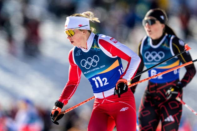 260218 Monika Skinder of Poland competes in the women s free technique team sprint cross-country skiing final during day 12 of the 2026 Winter Olympics on February 18, 2026 in Val di Fiemme. Photo: Jon Olav Nesvold BILDBYRAN COP 217 MT0993 skidor cross-country skiing langrenn Olympic Games, Olympische Spiele, Olympia, OS olympics winter olympics os ol olympiska spel vinter-os olympiske leker milano cortina 2026 milan cortina 2026 milano cortina 2026 olympic games milano cortina 2026 winter olympic games milano cortina-os milano cortina-ol vinter-ol 12 bbeng teamsprint *** 260218 Monika Skinder of Poland competes in the women s free technique team sprint cross country skiing final during day 12 of the 2026 Winter Olympics on February 18, 2026 in Val di Fiemme Photo Jon Olav Nesvold BILDBYRAN COP 217 MT0993 skiing cross country skiing cross country olympic games olympics winter olympics os ol olympic games winter os olympic games milano cortina 2026 milan cortina 2026 milano cortina 2026 olympic games milano cortina 2026 winter olympic games milano cortina os milano cortina ol winter ol 12 bbeng teamsprint  Copyright: JONxOLAVxNESVOLD BB260218JE034
