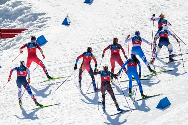 260218 Jessie Diggins of USA , Jonna Sundling of Sweden, Jasmi Joensuu of Finland and Nadja Kälin of Switzerland competes in the women s free technique team sprint cross-country skiing final during day 12 of the 2026 Winter Olympics on February 18, 2026 in Val di Fiemme. Photo: Maxim Thore BILDBYRAN kod MT MT0993 skidor cross-country skiing langrenn Olympic Games, Olympische Spiele, Olympia, OS olympics winter olympics os ol olympiska spel vinter-os olympiske leker milano cortina 2026 milan cortina 2026 milano cortina 2026 olympic games milano cortina 2026 winter olympic games milano cortina-os milano cortina-ol vinter-ol 12 bbeng teamsprint sweden sverige *** 260218 Jessie Diggins of USA , Jonna Sundling of Sweden, Jasmi Joensuu of Finland and Nadja Kälin of Switzerland competes in the women s free technique team sprint cross country skiing final during day 12 of the 2026 Winter Olympics on February 18, 2026 in Val di Fiemme Photo Maxim Thore BILDBYRAN kod MT MT0993 skidor cross country skiing langrenn olympic games olympics winter olympics os ol olympiska spel vinter os olympiske leker milano cortina 2026 milan cortina 2026 milano cortina 2026 olympic games milano cortina 2026 winter olympic games milano cortina os milano cortina ol vinter ol 12 bbeng teamsprint sweden sverige  Copyright: MAXIMxTHORE BB260218MT053