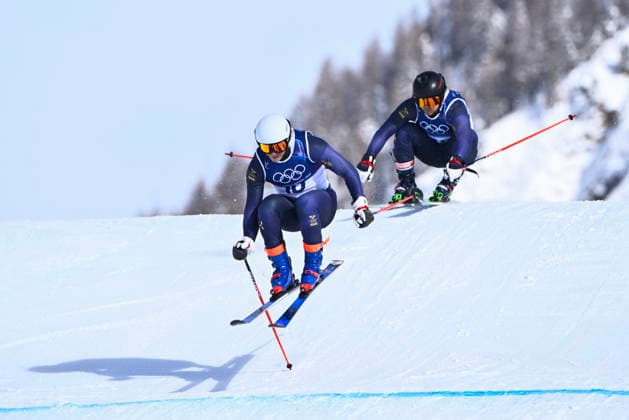 LIVIGNO, ITALIEN 20260218 Sveriges David Mobärg och Erik Mobärg under herrarnas träning i skicross, Snow Park i Livigno, Italien. *** Bilden ingar i SPORTPAKET. För övriga BETALBILD *** LIVIGNO ITALIEN x10080x *** LIVIGNO, ITALY 20260218 Swedens David Mobärg and Erik Mobärg during mens skicross training, Snow Park in Livigno, Italy Picture in SPORTPAKET For others PAYPICTURE LIVIGNO ITALY x10080x  Copyright: xFredrikxSandberg TTx OS 2026 SKICROSS TRÄNING