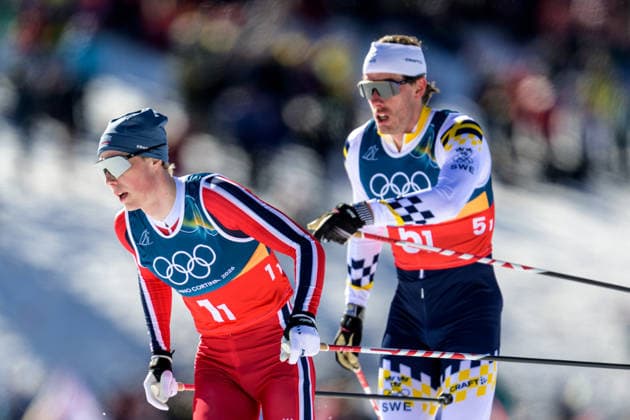 260218 Einar Hedegart of Norway and Johan Häggström of Sweden competes in the men s free technique team sprint cross-country skiing final during day 12 of the 2026 Winter Olympics on February 18, 2026 in Val di Fiemme. Photo: Jon Olav Nesvold BILDBYRAN COP 217 MT0994 skidor cross-country skiing langrenn Olympic Games, Olympische Spiele, Olympia, OS olympics winter olympics os ol olympiska spel vinter-os olympiske leker milano cortina 2026 milan cortina 2026 milano cortina 2026 olympic games milano cortina 2026 winter olympic games milano cortina-os milano cortina-ol vinter-ol 12 bbeng teamsprint norge norway sweden sverige *** 260218 Einar Hedegart of Norway and Johan Häggström of Sweden competes in the men s free technique team sprint cross country skiing final during day 12 of the 2026 Winter Olympics on February 18, 2026 in Val di Fiemme Photo Jon Olav Nesvold BILDBYRAN COP 217 MT0994 skidor cross country skiing langrenn olympic games olympics winter olympics os ol olympiska spel vinter os olympiske leker milano cortina 2026 milan cortina 2026 milano cortina 2026 olympic games milano cortina 2026 winter olympic games milano cortina os milano cortina ol vinter ol 12 bbeng teamsprint norge norway sweden sverige  Copyright: JONxOLAVxNESVOLD BB260218JE056