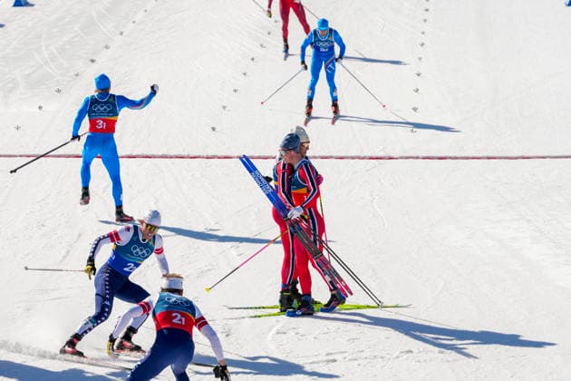 Winter Olympics in Milan Cortina 2026 Val di Fiemme, Italy 20260218. Johannes Hoesflot Klaebo and Einar Hedegart from Norway cheer during the cross-country team sprint on Lago di Tesero during the Winter Olympics in Milano Cortina 2026. Photo: Lise Aaserud NTB Val di Fiemme Italy EDITORIAL USE ONLY. RESTRICTED USE FOR BETTING COMPANIES Ref:_SPOmqtelrjXoH0.jpg *** Winter Olympics in Milan Cortina 2026 Val di Fiemme, Italy 20260218 Johannes Hoesflot Klaebo and Einar Hedegart from Norway cheer during the cross country team sprint on Lago di Tesero during the Winter Olympics in Milano Cortina 2026 Photo Lise Aaserud NTB Val di Fiemme Italy EDITORIAL USE ONLY RESTRICTED USE FOR BETTING COMPANIES  Copyright: xLisexAserudx xNTBx