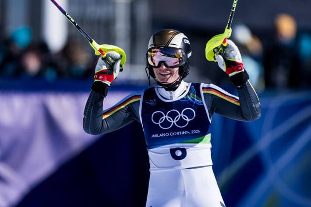 TOFANE, ITALY - FEBRUARY 18: Lena Duerr (Germany) during the Alpine Skiing Women s Slalom at the Milano Cortina 2026 Olympics at Tofane Alpine Skiing Centre on day 12 of the Milano Cortina 2026 Olympics on February 18, 2026 in Tofane, Italy. Editorial use only. Italy Copyright: xSteffiexWunderlx
