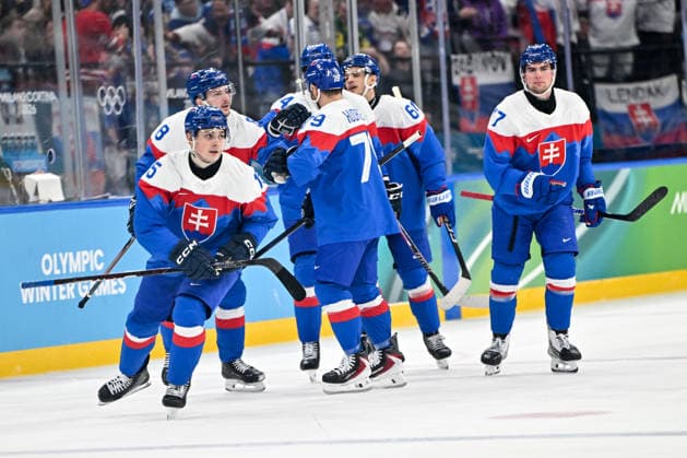 18 02 2026, Milano, Santa Giulia Ice hockey, Eishockey Arena, Winter Olympics: Slovakia - Germany (Ice Hockey), Dalibor Dvorsky of Slovakia (L) celebrate a goal Milano Santa Giulia Ice Hockey Arena Lombardy Italy *** 18 02 2026, Milano, Santa Giulia Ice Hockey Arena, Winter Olympics Slovakia Germany Ice Hockey , Dalibor Dvorsky of Slovakia L celebrate a goal Milano Santa Giulia Ice Hockey Arena Lombardy Italy Copyright: xJustPictures.ch AndreaxBrancax jp-en-AnBr-AB-AAB_470518022026