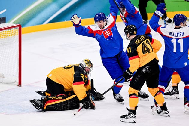 SLOVAKIA (SVK) vs GERMANY (GER), during Mens Play-offs Quarterfinals, Ice hockey, Eishockey at the Olympic Winter games, Winterspiele,Spiele, Summer games Milano Cortina 2026, at Milano Santagiulia Ice Hockey Arena, on February 18, 2026 in Milan, Italy. Noxthirdxpartyxsales  aflo_320346573