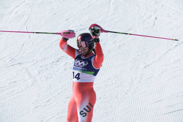 Melanie Meillard (SUI) during the Olympic Winter games, Winterspiele,Spiele, Summer games Milano-Cortina 2026, Alpine Skiing Women s Slalom - Run 2 on February 18, 2026 at Tofane Alpine Skiing Centre in Cortina D Ampezzo  Copyright: xLucianoxMariaxBisi IPAxSportx xipa-agency.netx xx IPA_71683727 IPA_Agency_IPA71683727