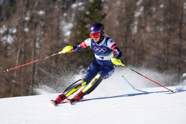 Pn Cortina d™Ampezzo 18 02 2026 - Olimpiadi Milano Cortina 2026 Alpine Skiing women™s slalom foto Image nella foto: Michaela Shiffrin 