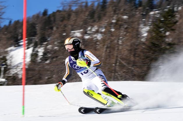 Pn Cortina d™Ampezzo 18 02 2026 - Olimpiadi Milano Cortina 2026 Alpine Skiing women™s slalom foto Image nella foto: Emma Aicher 