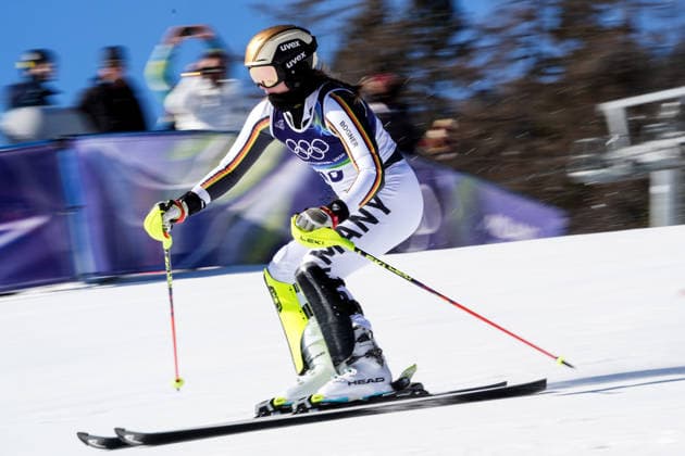 Pn Cortina d™Ampezzo 18 02 2026 - Olimpiadi Milano Cortina 2026 Alpine Skiing women™s slalom foto Image nella foto: Emma Aicher 