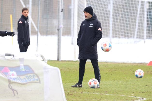 DEU, DFL, 2. FBL Hertha BSC, Training, 18.02.2026, Sportforum, Berlin, DEU, DFL, 2. FBL Hertha BSC, Training, im Bild Cheftrainer Stefan Leitl (Hertha BSC Berlin) DFL - regulations prohibit any use of Photographs as image sequences and or quasi-video