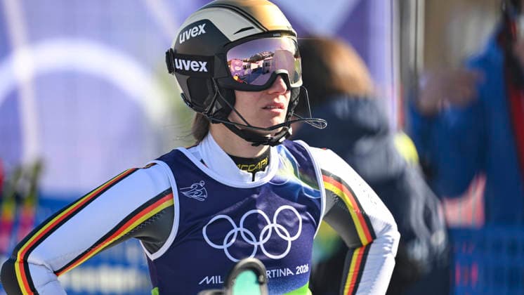OLYMPICS - Winter Olympic Games, Olympische Spiele, Olympia, OS Milano Cortina 2026 CORTINA D AMPEZZO,ITALY,18.FEB.26 - OLYMPICS, ALPINE SKIING - Winter Olympic Games Milano Cortina 2026, slalom, women. Image shows Lena Duerr (GER).  GEPAxpictures xAlexanderxSolc