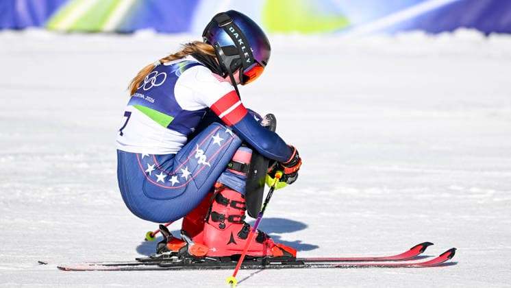 OLYMPICS - Winter Olympic Games, Olympische Spiele, Olympia, OS Milano Cortina 2026 CORTINA D AMPEZZO,ITALY,18.FEB.26 - OLYMPICS, ALPINE SKIING - Winter Olympic Games Milano Cortina 2026, slalom, women. Image shows Mikaela Shiffrin (USA).  GEPAxpictures xAlexanderxSolc