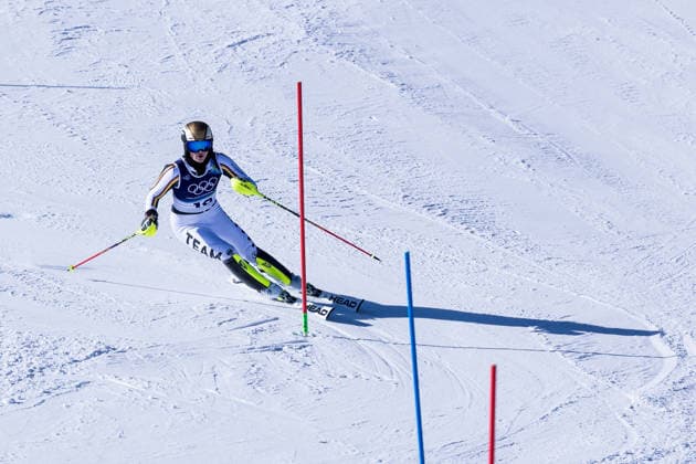 TOFANE, ITALY - FEBRUARY 18: Emma Aicher (Germany) during the Alpine Skiing Women s Slalom at the Milano Cortina 2026 Olympics at Tofane Alpine Skiing Centre on day 12 of the Milano Cortina 2026 Olympics on February 18, 2026 in Tofane, Italy. Editorial use only. Italy Copyright: xSteffiexWunderlx
