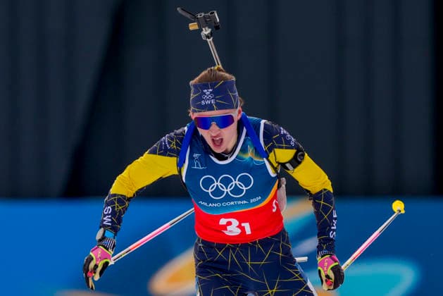 Winter Olympics in Milan Cortina 2026 Anterselva, Italy 20260218. Linn Gestblom from Sweden during the 4 x 6 km relay for women in biathlon at the Winter Olympics in Milano Cortina 2026. Photo: Heiko Junge NTB Anterselva Italy EDITORIAL USE ONLY. RESTRICTED USE FOR BETTING COMPANIES Ref:_SPOm2BcOn1Gcco.jpg *** Winter Olympics in Milan Cortina 2026 Anterselva, Italy 20260218 Linn Gestblom from Sweden during the 4 x 6 km relay for women in biathlon at the Winter Olympics in Milano Cortina 2026 Photo Heiko Junge NTB Anterselva Italy EDITORIAL USE ONLY RESTRICTED USE FOR BETTING COMPANIES  Copyright: xHeikoxJungex xNTBx