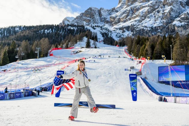 260218 Mikaela Shiffrin of USA celebrates with her gold medal after first place in women s alpine skiing slalom during day 12 of the 2026 Winter Olympics on February 18, 2026 in Cortina. Photo: Joel Marklund BILDBYRAN kod JM JM0797 bbeng alpint alpine skiing Olympic Games, Olympische Spiele, Olympia, OS olympics winter olympics os ol olympiska spel vinter-os olympiske leker milano cortina 2026 milan cortina 2026 milano cortina 2026 olympic games milano cortina 2026 winter olympic games milano cortina-os milano cortina-ol vinter-ol slalam dam jubel guld gold *** 260218 Mikaela Shiffrin of USA celebrates with her gold medal after first place in women s alpine skiing slalom during day 12 of the 2026 Winter Olympics on February 18, 2026 in Cortina Photo Joel Marklund BILDBYRAN kod JM JM0797 bbeng alpint alpine skiing olympic games olympics winter olympics os ol olympiska spel vinter os olympiske leker milano cortina 2026 milan cortina 2026 milano cortina 2026 olympic games milano cortina 2026 winter olympic games milano cortina os milano cortina ol vinter ol slalam dam jubel guld gold  Copyright: JOELxMARKLUND BB260218JM196