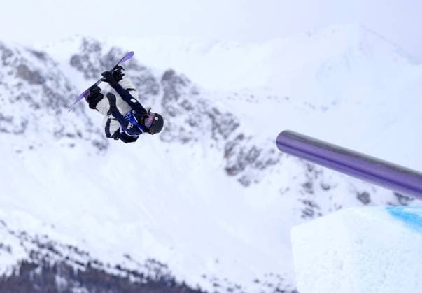 Milan Cortina Olympics: Snowboard Reira Iwabuchi of Japan competes in the women s snowboard slopestyle final at the Milan Cortina Olympics on Feb. 18, 2026, at Livigno Snow Park in Livigno, Italy.  A14AA0005300522P