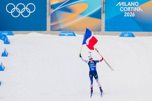 Winter Olympics in Milan Cortina 2026 Anterselva, Italy 20260218. Julia Simon from France cheers during the women s 4 x 6 km biathlon relay at the Milan Cortina 2026 Winter Olympics. Photo: Heiko Junge NTB Anterselva Italy EDITORIAL USE ONLY. RESTRICTED USE FOR BETTING COMPANIES Ref:_SPOCVbf6gg5PDc.jpg *** Winter Olympics in Milan Cortina 2026 Anterselva, Italy 20260218 Julia Simon from France cheers during the women s 4 x 6 km biathlon relay at the Milan Cortina 2026 Winter Olympics Photo Heiko Junge NTB Anterselva Italy EDITORIAL USE ONLY RESTRICTED USE FOR BETTING COMPANIES  Copyright: xHeikoxJungex xNTBx