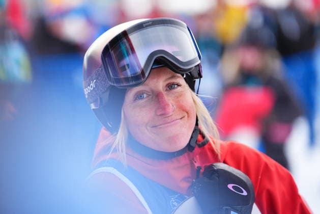 February 18, 2026, Livigno, Italy: Canada s Laurie Blouin reacts after her third run as she competes in women s snowboard slopestyle at the Milano Cortina 2026 Winter Olympic Games, Olympische Spiele, Olympia, OS in Livigno, Italy, Wednesday, Feb. 18, 2026. Canada News - February 18, 2026  - ZUMAc35_ 20260218_zaf_c35_042 Copyright: xSeanxKilpatrickx