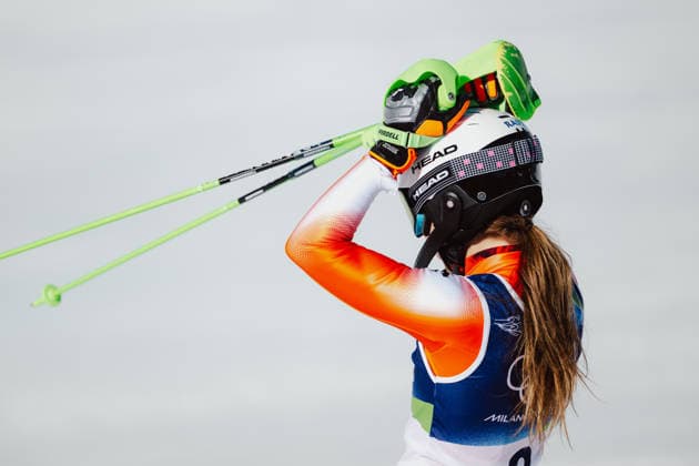 OLYMPICS - Winter Olympic Games, Olympische Spiele, Olympia, OS Milano Cortina 2026 CORTINA D AMPEZZO,ITALY,18.FEB.26 - OLYMPICS, ALPINE SKIING - Winter Olympic Games Milano Cortina 2026, slalom, women. Image shows Camille Rast (SUI).  GEPAxpictures xAlexanderxSolc