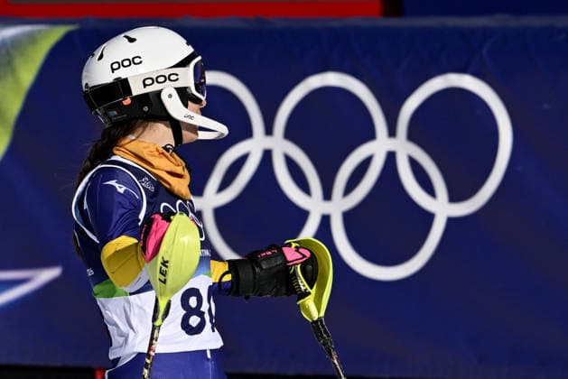Cortina d Ampezzo, Italy, February 18th 2026. Alic Esma of Bosnia and Herzegovina in finish after second run of the Alpine Skiing Womens Slalom race of the Olympic Winter games, Winterspiele,Spiele, Summer games 2026 in Cortina d Ampezzo, Italy. (Photo by Igor Kupljenik Sports Press Photo)  Copyright: xIgorxKupljenikx xSPPx Sportspressphoto_SPR94135