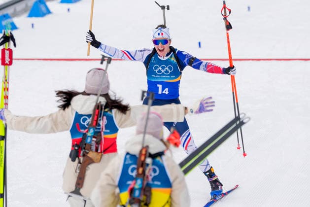 Winter Olympics in Milan Cortina 2026 Anterselva, Italy 20260218. Julia Simon from France cheers during the women s 4 x 6 km biathlon relay at the Milan Cortina 2026 Winter Olympics. Photo: Heiko Junge NTB Anterselva Italy EDITORIAL USE ONLY. RESTRICTED USE FOR BETTING COMPANIES Ref:_SPO3GY5SJ3cR6k.jpg *** Winter Olympics in Milan Cortina 2026 Anterselva, Italy 20260218 Julia Simon from France cheers during the women s 4 x 6 km biathlon relay at the Milan Cortina 2026 Winter Olympics Photo Heiko Junge NTB Anterselva Italy EDITORIAL USE ONLY RESTRICTED USE FOR BETTING COMPANIES  Copyright: xHeikoxJungex xNTBx