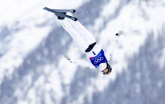OLYMPICS - Winter Olympic Games, Olympische Spiele, Olympia, OS Milano Cortina 2026 LIVIGNO,ITALY,18.FEB.26 - OLYMPICS, FREE SKI, FREESTYLE SKIING - Winter Olympic Games Milano Cortina 2026, aerials, women, final. Image shows Mengtao Xu (CHN).  GEPAxpictures xHaraldxSteiner
