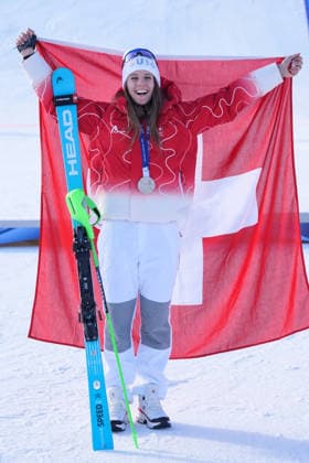 Pn Cortina d™Ampezzo 18 02 2026 - Olimpiadi Milano Cortina 2026 Alpine Skiing women™s slalom foto Image nella foto: Camille Rast 