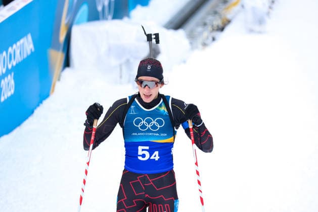 Antholz, Italien 18. Februar 2026: Biathlon Staffel 4 x 6 km Frauen - Olympia 2026 Im Bild: Vanessa Voigt (GER) enttäuscht im Zielbereich. Anterselva Biathlon Arena *** Antholz, Italy 18 February 2026 Biathlon relay 4 x 6 km women Olympic Games 2026 In the picture Vanessa Voigt GER disappointed in the finish area Anterselva Biathlon Arena Copyright: xFotostandx xHettichx