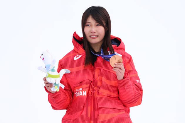 Kokomo Murase (JPN), FEBRUARY 18, 2026 - Snowboarding : Women s Slopestyle Medal ceremony during the Milano Cortina 2026 Olympic Winter games, Winterspiele,Spiele, Summer games at Livigno Snow Park in Livigno, Italy.  aflo_320372715