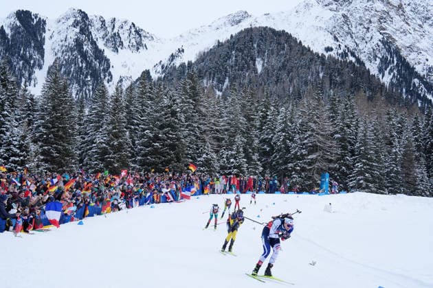 A moment during Biathlon Women s 4 x 6km Relay at Antholz-Anterselva Biathlon Arena at the Milano Cortina 2026 Winter Olympics, in Anterselva (Italy) February 18 , 2026 (Spada LaPresse)  Copyright: xSpada LaPressex