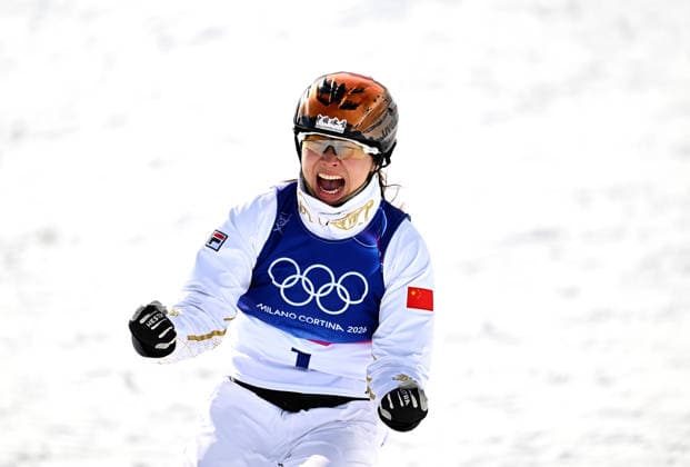 (260218) -- LIVIGNO, Feb. 18, 2026 -- Xu Mengtao of China reacts after the freestyle skiing women s aerials final 2 at the Milan-Cortina 2026 Olympic Winter games, Winterspiele,Spiele, Summer games in Livigno, Italy, Feb. 18, 2026. ) (MICO2026)ITALY-LIVIGNO-OLYMPIC WINTER GAMES-FREESTYLE SKIING-WOMEN S AERIALS-FINAL ZhangxHongxiang 
