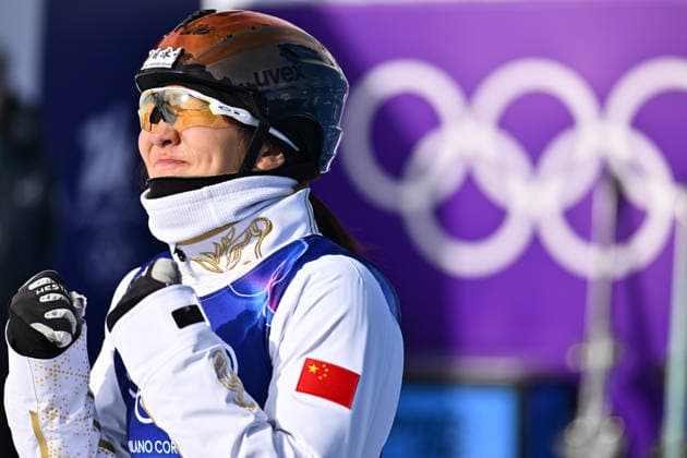 (260218) -- LIVIGNO, Feb. 18, 2026 -- Xu Mengtao of China reacts after the freestyle skiing women s aerials final 2 at the Milan-Cortina 2026 Olympic Winter games, Winterspiele,Spiele, Summer games in Livigno, Italy, Feb. 18, 2026. ) (MICO2026)ITALY-LIVIGNO-OLYMPIC WINTER GAMES-FREESTYLE SKIING-WOMEN S AERIALS-FINAL ZhangxHongxiang 