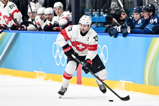 18 02 2026, Milano, Rho Ice hockey, Eishockey Arena, Winter Olympics: Finland - Switzerland (Ice Hockey), Nico Hischier of Switzerland Milano Rho Ice Hockey Arena Lombardy Italy *** 18 02 2026, Milano, Rho Ice Hockey Arena, Winter Olympics Finland Switzerland Ice Hockey , Nico Hischier of Switzerland Milano Rho Ice Hockey Arena Lombardy Italy Copyright: xJustPictures.ch AndreaxBrancax jp-en-AnBr-AB-AAB_576118022026