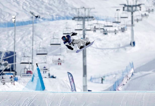 (260218) -- LIVIGNO, Feb. 18, 2026 -- Hasegawa Taiga of Japan competes during the snowboard men s slopestyle final at the Milan-Cortina 2026 Olympic Winter games, Winterspiele,Spiele, Summer games in Livigno, Italy, Feb. 18, 2026. ) (MICO2026)ITALY-LIVIGNO-OLYMPIC WINTER GAMES-SNOWBOARD-MEN S SLOPESTYLE-FINAL WangxPeng 