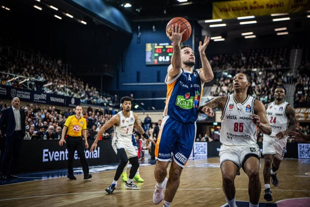 Rostock, Deutschland 18. Februar 2026: 1.BBL - 2025 2026 - Rostock Seawolves vs. Bamberg Baskets Im Bild: Copyright: xFotostandx xVoelkerx