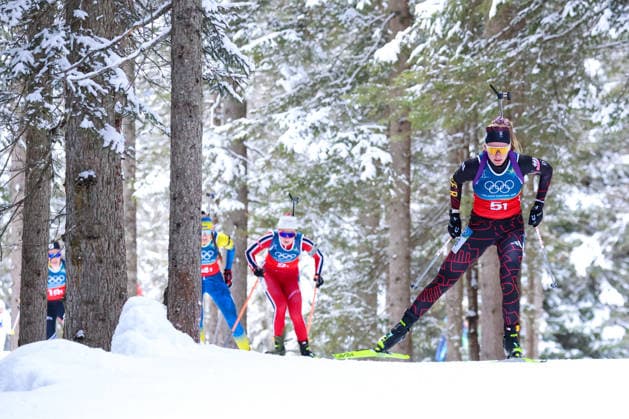 Antholz, Italien 18. Februar 2026: Biathlon Staffel 4 x 6 km Frauen - Olympia 2026 Im Bild: Julia Tannheimer (GER) Anterselva Biathlon Arena *** Antholz, Italy February 18, 2026 Biathlon relay 4 x 6 km women Olympic Games 2026 In the picture Julia Tannheimer GER Anterselva Biathlon Arena Copyright: xFotostandx xHettichx