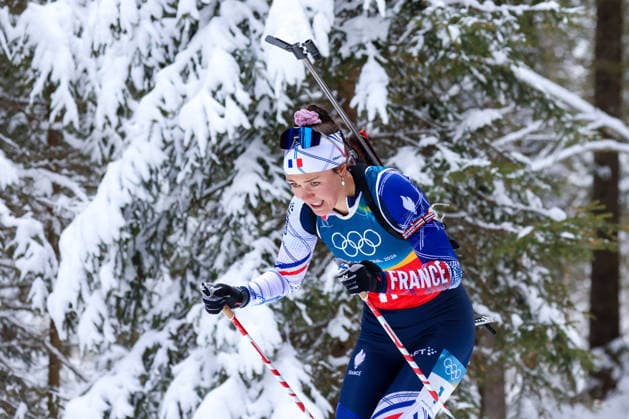 Antholz, Italien 18. Februar 2026: Biathlon Staffel 4 x 6 km Frauen - Olympia 2026 Im Bild: Camille Bened (FRA) Anterselva Biathlon Arena *** Antholz, Italy February 18, 2026 Biathlon relay 4 x 6 km women Olympic Games 2026 In the picture Camille Bened FRA Anterselva Biathlon Arena Copyright: xFotostandx xHettichx