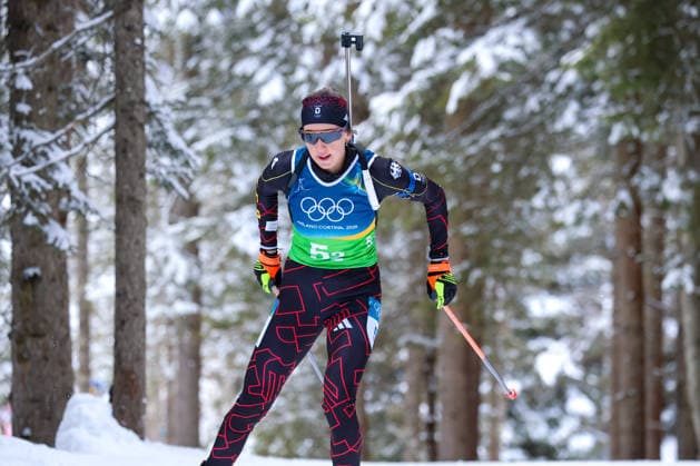 Antholz, Italien 18. Februar 2026: Biathlon Staffel 4 x 6 km Frauen - Olympia 2026 Im Bild: Franziska Preuss (GER) Anterselva Biathlon Arena *** Antholz, Italy February 18, 2026 Biathlon relay 4 x 6 km women Olympic Games 2026 In the picture Franziska Preuss GER Anterselva Biathlon Arena Copyright: xFotostandx xHettichx