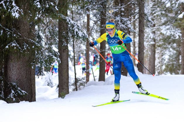 Antholz, Italien 18. Februar 2026: Biathlon Staffel 4 x 6 km Frauen - Olympia 2026 Im Bild: Oleksandra Merkushyna (UKR) Anterselva Biathlon Arena *** Antholz, Italy February 18, 2026 Biathlon relay 4 x 6 km women Olympic Games 2026 In the picture Oleksandra Merkushyna UKR Anterselva Biathlon Arena Copyright: xFotostandx xHettichx
