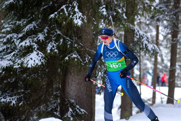 Antholz, Italien 18. Februar 2026: Biathlon Staffel 4 x 6 km Frauen - Olympia 2026 Im Bild: Regina Ermets (EST) Anterselva Biathlon Arena *** Antholz, Italy February 18, 2026 Biathlon relay 4 x 6 km women Olympic Games 2026 In the picture Regina Ermets EST Anterselva Biathlon Arena Copyright: xFotostandx xHettichx