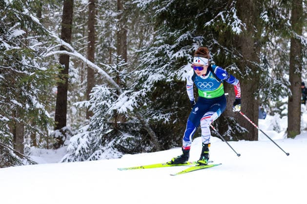 Antholz, Italien 18. Februar 2026: Biathlon Staffel 4 x 6 km Frauen - Olympia 2026 Im Bild: Lou Jeanmonnot (FRA) Anterselva Biathlon Arena *** Antholz, Italy 18 February 2026 Biathlon relay 4 x 6 km women 2026 Olympics Pictured Lou Jeanmonnot FRA Anterselva Biathlon Arena Copyright: xFotostandx xHettichx