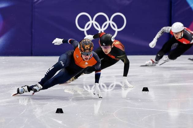 MILAN , 18-02-2026 , Milano Ice Skating Arena , Olympic Winter games, Winterspiele,Spiele, Summer games 2026 - Short Track 18-02 Men™s 500m Quarterfinals , Picture shows Jens van t Wout Olympic Winter Games 2026 - Short Track 18-02  x201712658x Copyright: