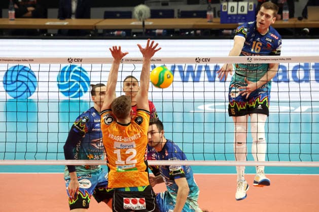 DEU, Champions-League, BR Volleys vs. Sicoma Monini Perugia, 18.02.2026, Max-Schmeling-Halle, Berlin, DEU, Champions-League, BR Volleys vs. Sicoma Monini Perugia, im Bild Florian Krage-Brewitz (BR Volleys 12)