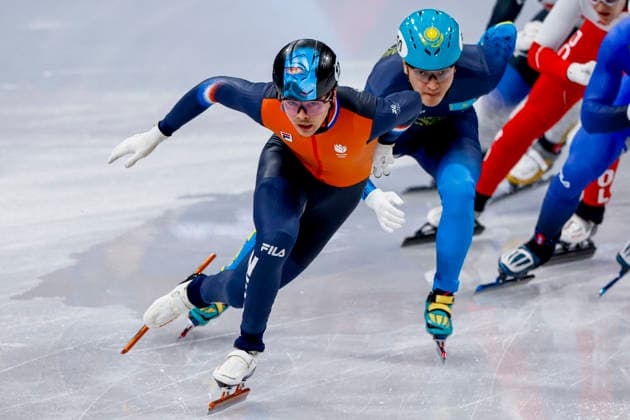 Milano Cortina 2026 Winter Olympics, Short Track Speed skating, Eisschnelllauf Italy Melle van t Wout of the Netherlands competing on the Short Track Speed Skating Men s 500m Quarterfinals on Day 12 of the Milano Cortina 2026 Winter Olympics at the Milano Speed Skating Stadium in Milan, Italy, February 18, 2026. Milan Italy  Copyright: xMatrixxImagesx xHenkxJanxDijksx