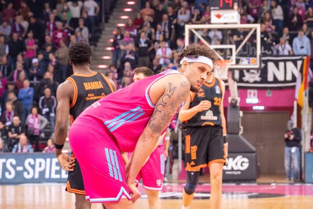 Deutschland: 1. Bundesliga Basketball easyCredit BBL 2025 2026 - Telekom Bonn vs SC RASTA Vechta - 21. Spieltag, 18.02.2026 - Telekom Dome (Bonn): Gesichtsausdruck, Emotionen Michael Kessens (Telekom Bonn, 6) Copyright: xOrhanxHabashx