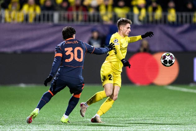 260218 Fredrik Sjovold of Bodo Glimt during the UEFA Champions League football match between Bodo Glimt and Inter on February 18, 2026 in Bodo. Photo: Marius Simensen BILDBYRAN COP 238 MM0055 bbeng football fotball fotboll soccer uefa champions league mesterligaen bodo glimt inter fc internazionale milano Copyright: MARIUSxSIMENSEN BB260218ZC111