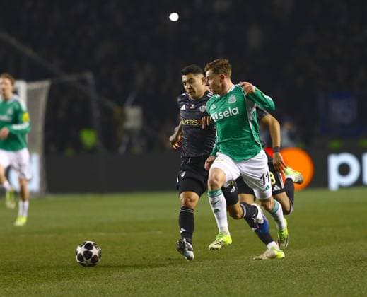 Qarabag FK v Newcastle United - UEFA Champions League BAKU, AZERBAIJAN - FEBRUARY 18: Harvey Barnes (11) of Newcastle United in action during the UEFA Champions League Round of 16 play-off first leg match between Qarabag FK and Newcastle United at Tevfik Behramov Stadium in Baku, Azerbaijan on February 18, 2026. Resul Rehimov Anadolu Baku Azerbaijan. Editorial use only. Please get in touch for any other usage.  Copyright: x2026xAnadoluxResulxRehimovx