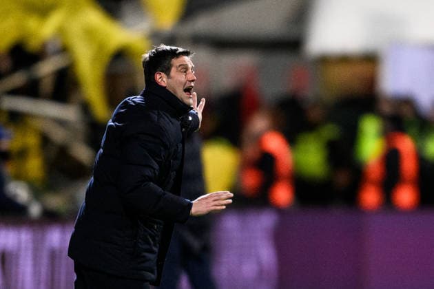 260218 Head coach Cristian Chivu of Inter during the UEFA Champions League football match between Bodo Glimt and Inter on February 18, 2026 in Bodo. Photo: Marius Simensen BILDBYRAN COP 238 MM0055 bbeng football fotball fotboll soccer uefa champions league mesterligaen bodo glimt inter fc internazionale milano Copyright: MARIUSxSIMENSEN BB260218ZB129