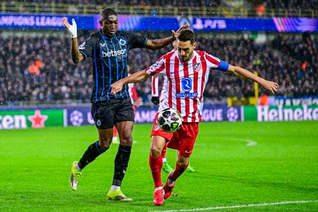 Club Brugge v Atletico de Madrid - UEFA Champions League BRUGGE, BELGIUM - FEBRUARY 18 : Ordonez Joel defender of Club Brugge in action during the UEFA Champions League 2025 26 knockout phase play-off match first leg between Club Brugge and Atletico de Madrid on February 18, 2026 in Brugge, Belgium, 18 02 2026 Brugge Belgium  Copyright: xJanxDexMeuleneirx
